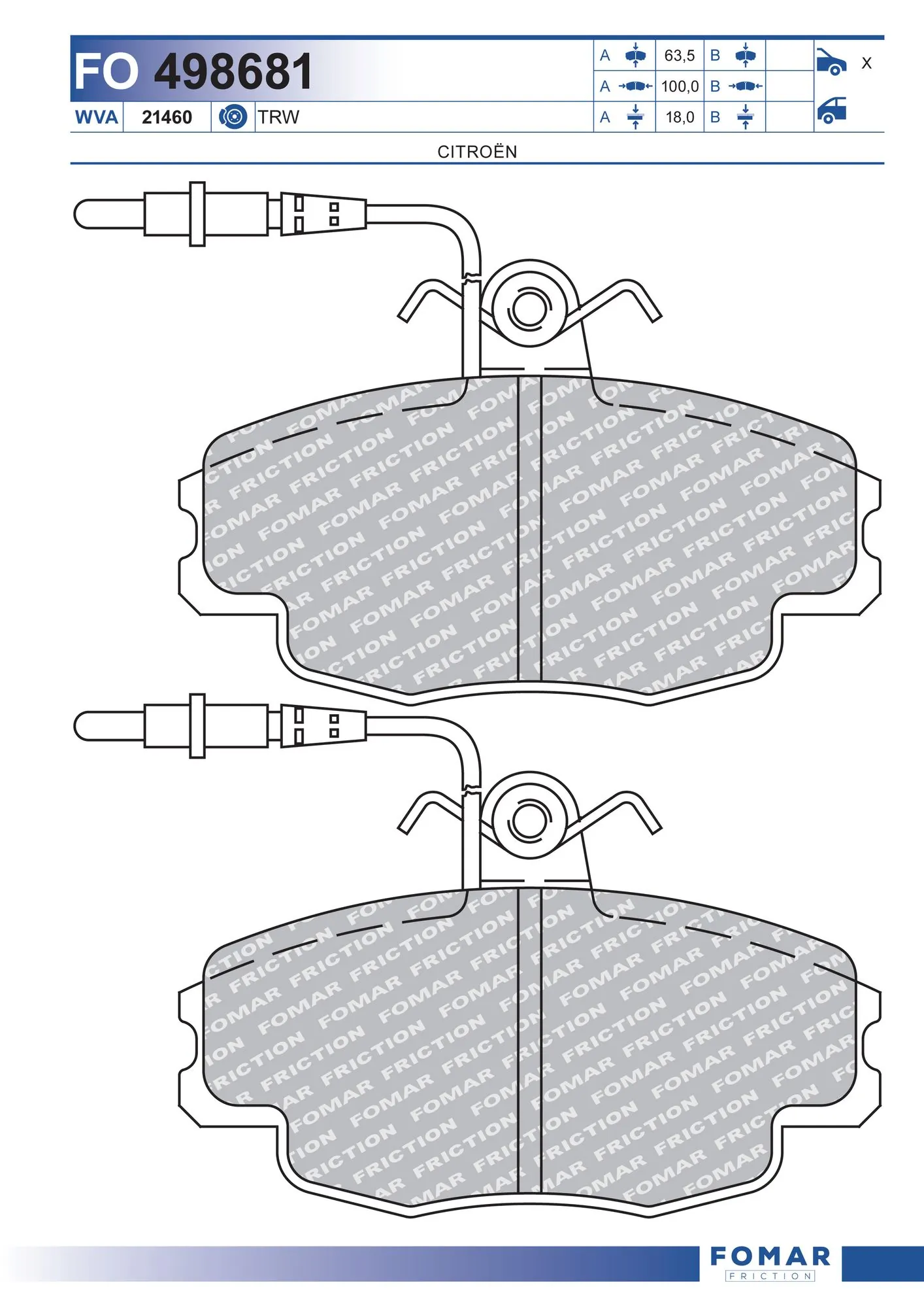 Brake Pad Set, disc brake